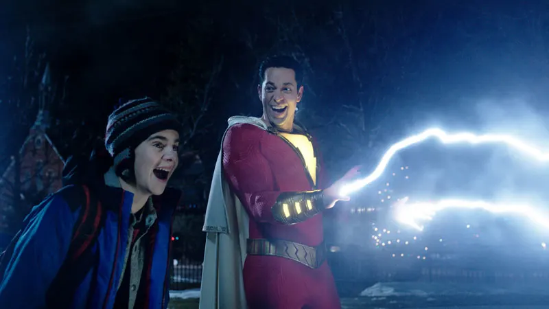 Cooper Andrews (TV’s The Walking Dead) and Marta Milans (TV’s Killer Women) play foster parents Victor and Rosa Vasquez, with Oscar nominee Djimon Hounsou (Blood Diamond) as the Wizard.  What do you think of the new Shazam costume (hint: click the paparazzi link above!)? Let us know what you think in the comments below.