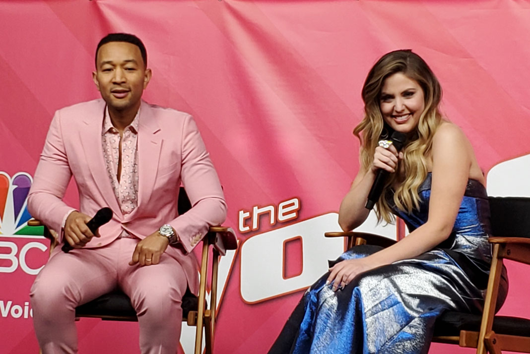 Maelyn Jarmon and John Legend on The Voice Finale
