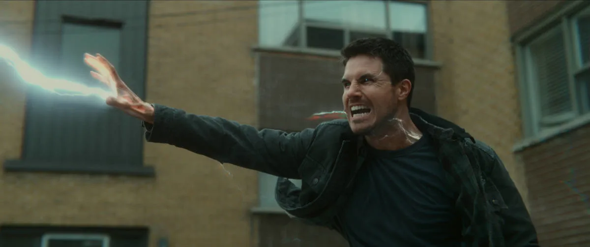 Robbie Amell as Connor in Code 8 Part II.