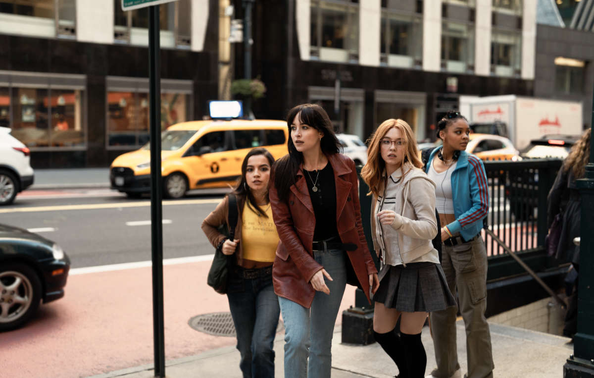 Anya Corazon (Isabela Merced), Cassandra Webb (Dakota Johnson), Julia Cornwall (Sydney Sweeney) and Mattie Franklin (Celeste O’Connor).