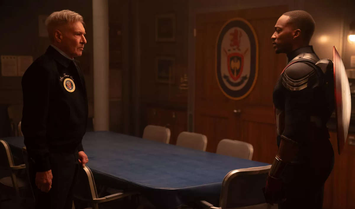 Anthony Mackie and Harrison Ford in Captain America: Brave New World