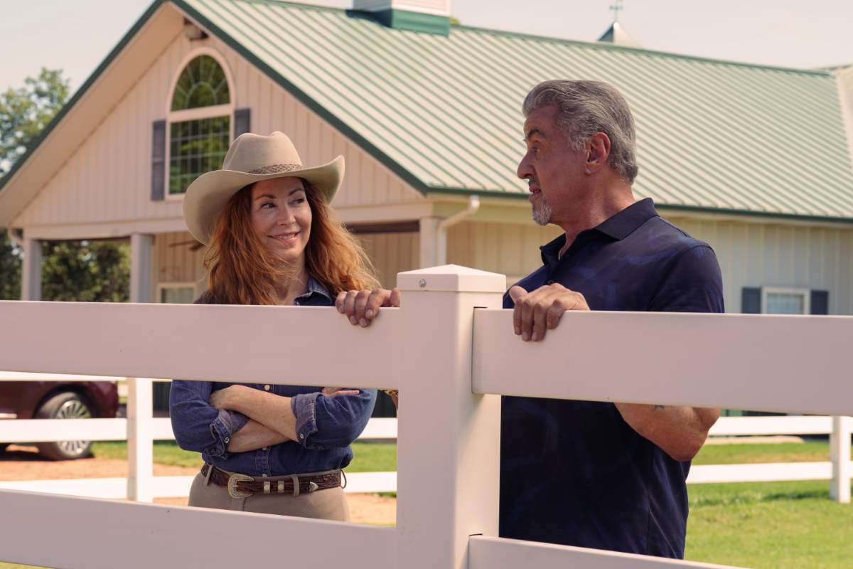 Dana Delany as Margaret and Sylvester Stallone as Dwight "The General" Manfredi.
