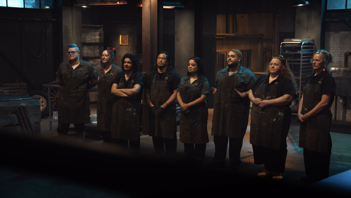 Amanda Yother, Dziedra Brusberg, Jesse Lesser, Mark Lie, Dee Compean, Dill Barlow, Shanelle Long, and Ezster Summerlin in Killer Cakes