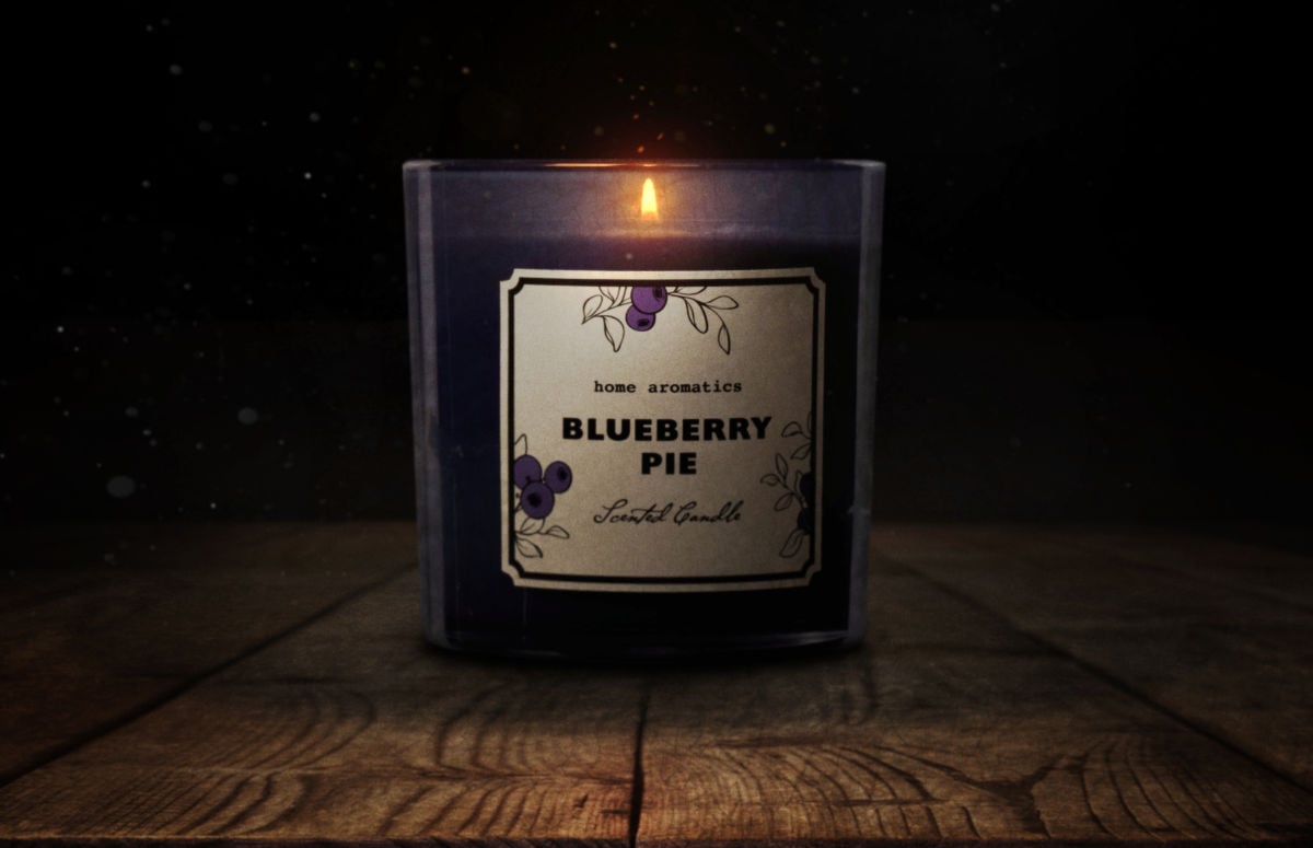Blueberry pie scented candle
