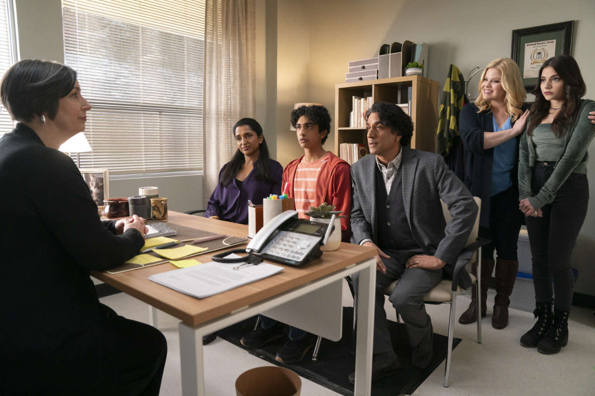 Sindhu Vee, Arjun Sriram, Naveen Andrews, Megan Hilty, and Romy Weltman