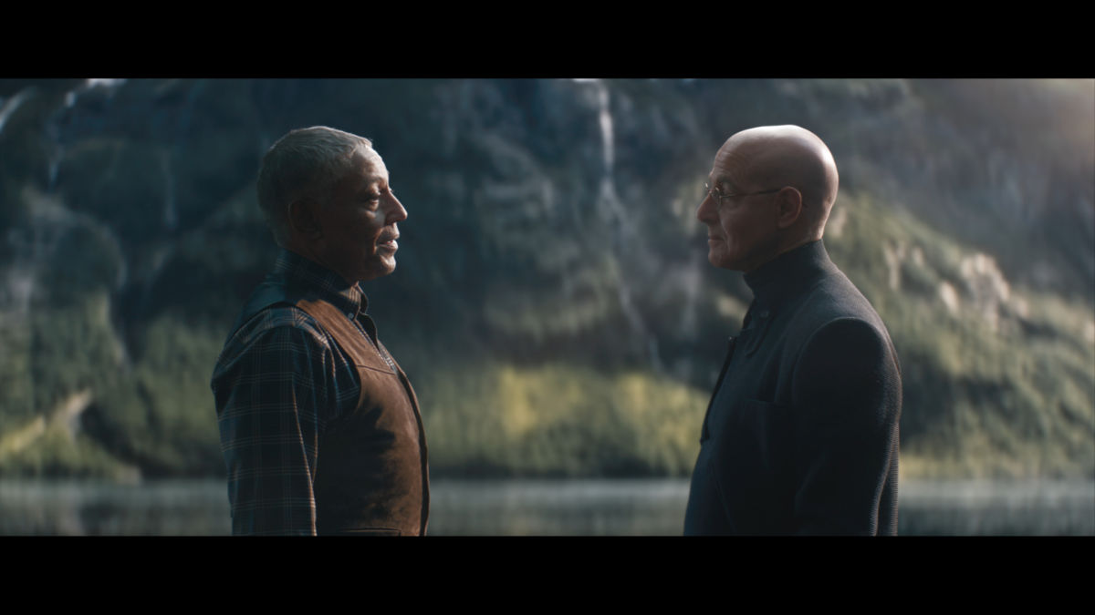 Colonel Bradbury (Giancarlo Esposito) and Ethan Skate (Stanley Tucci)