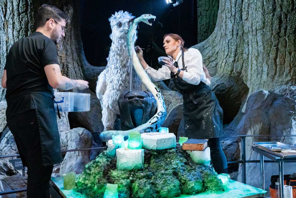 Contestants Juan Gutierrez and Elizabeth Rowe in the Forbidden Forest
