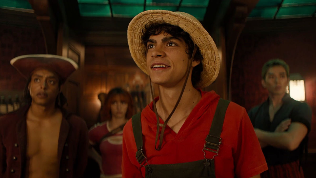Jacob Romero Gibson as Usopp, Emily Rudd as Nami, Iñaki Godoy as Monkey D. Luffy, Mackenyu Arata as Roronoa Zoro