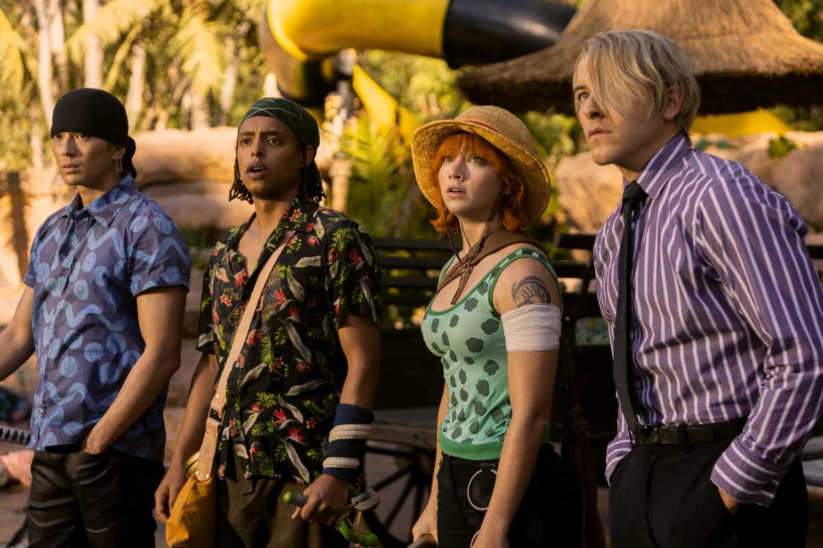Mackenyu Arata as Roronoa Zoro, Jacob Romero Gibson as Usopp, Emily Rudd as Nami, Taz Skylar as Sanji