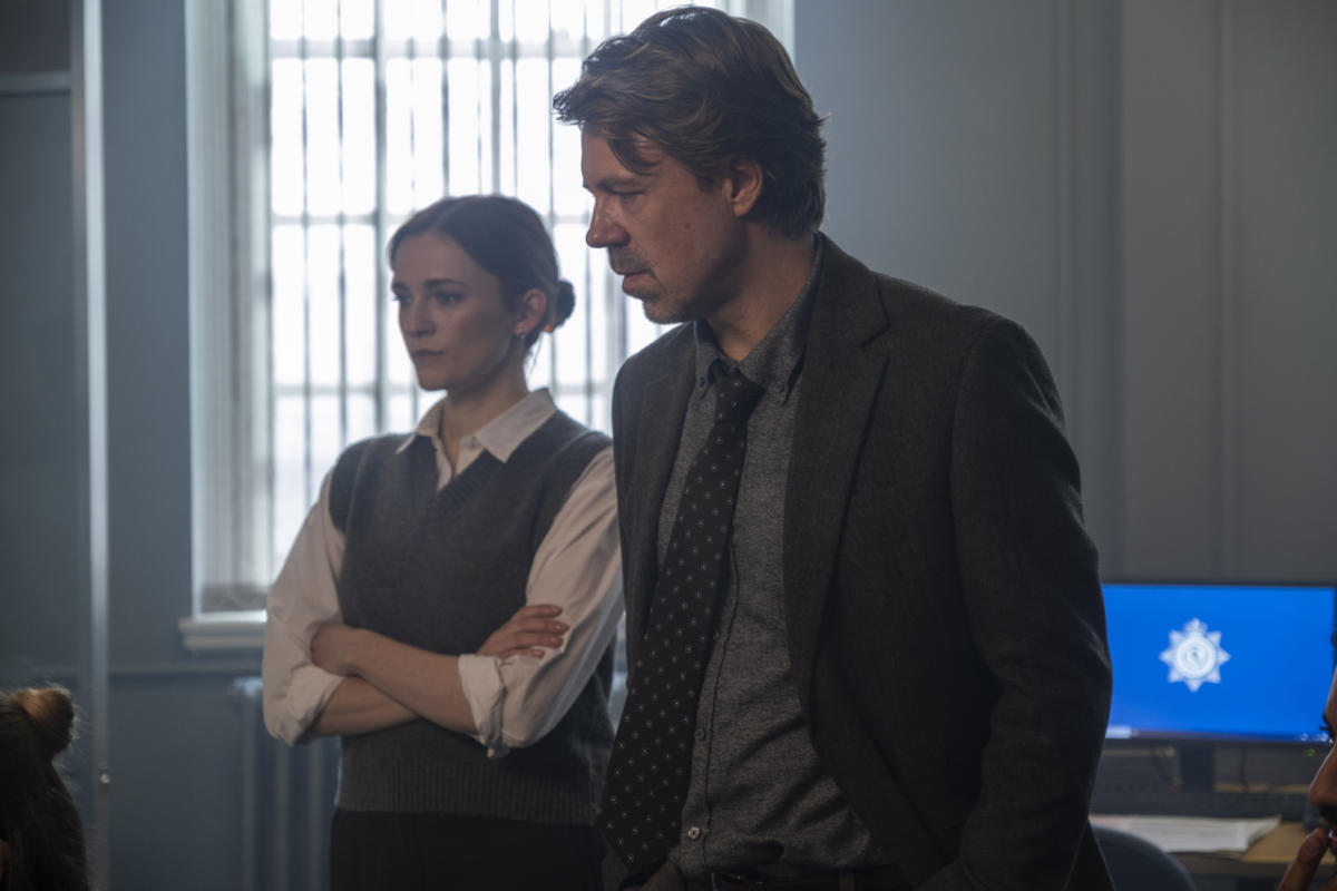 CHARLOTTE RITCHIE as DS Ashleigh Francis and ANDREW BUCHAN as DI James Marsh.
