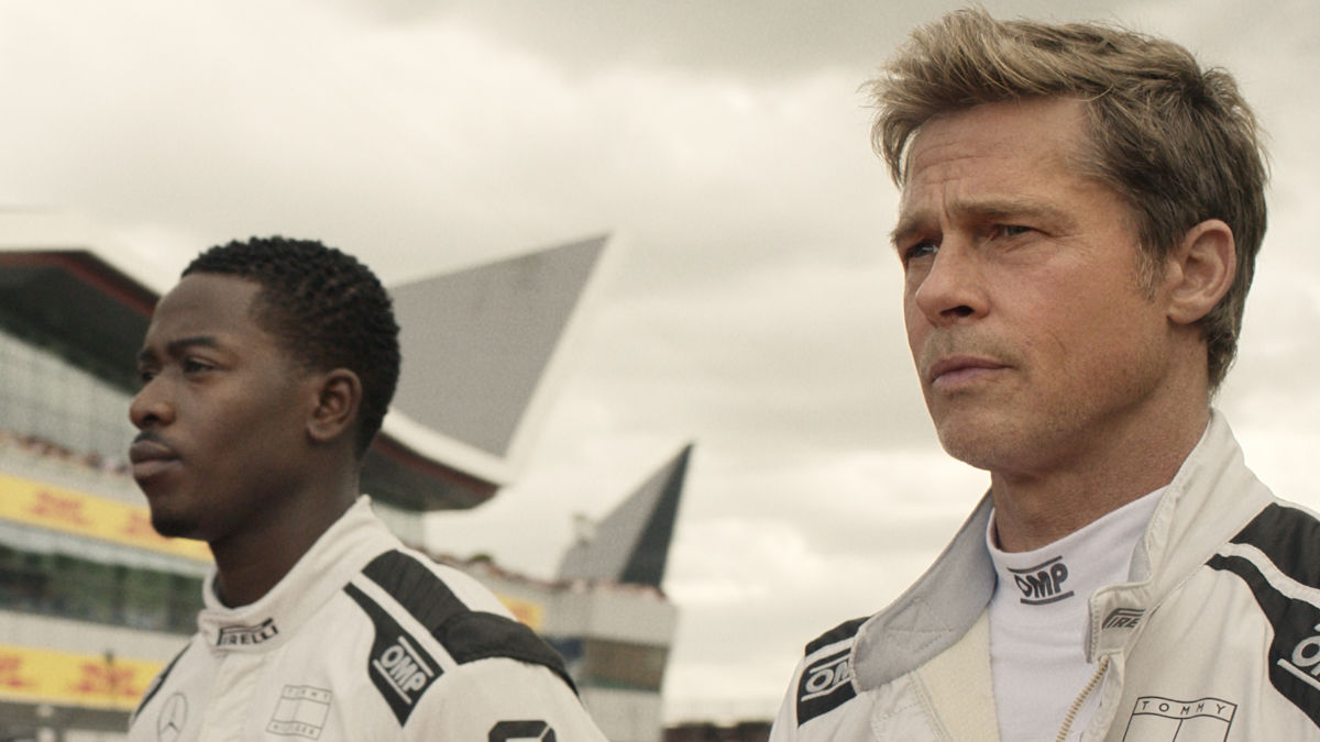 Damson Idris and Brad Pitt