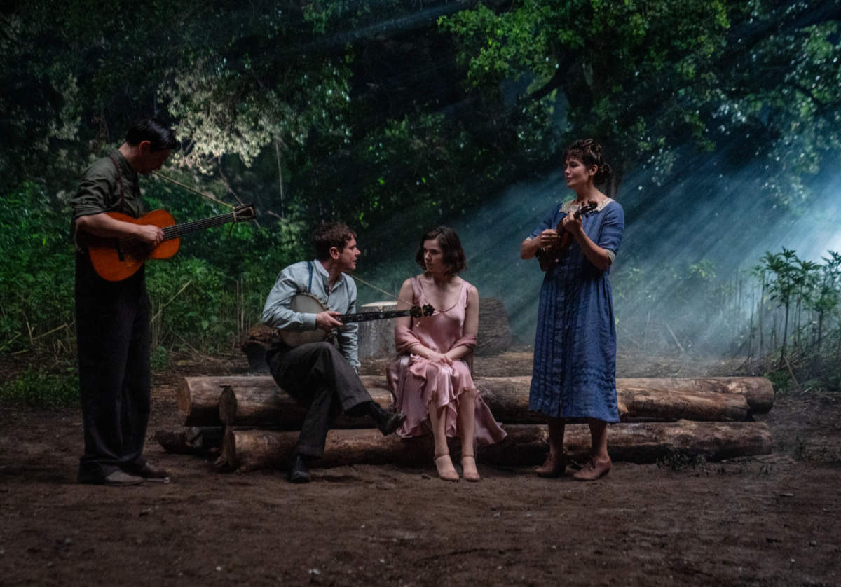 PETER DREIMANIS as Bert, JACK O’CONNELL as Remmick, HAILEE STEINFELD as Mary, and LOLA KIRKE as Joan