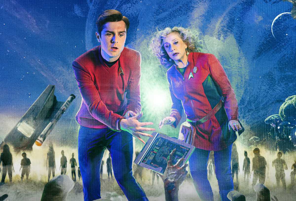 Martin Quinn as Scotty and Carol Kane as Pelia