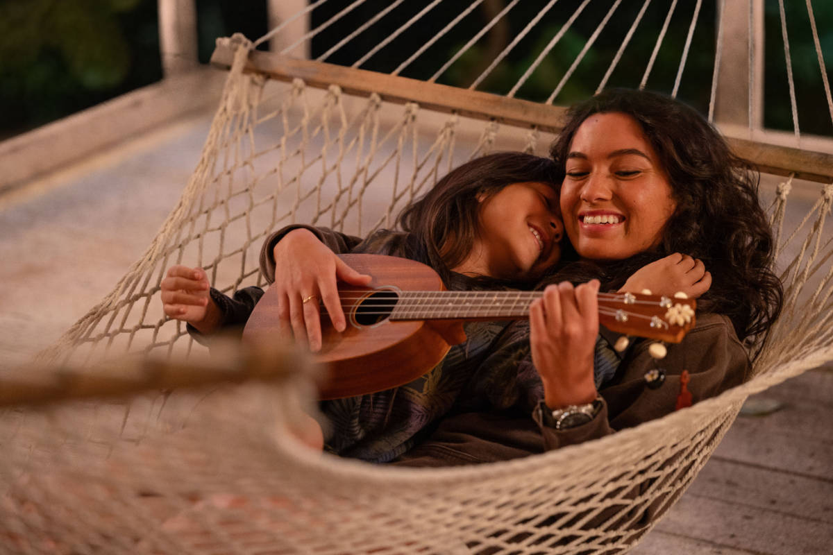 Maia Kealoha as Lilo and Sydney Agudong as Nani