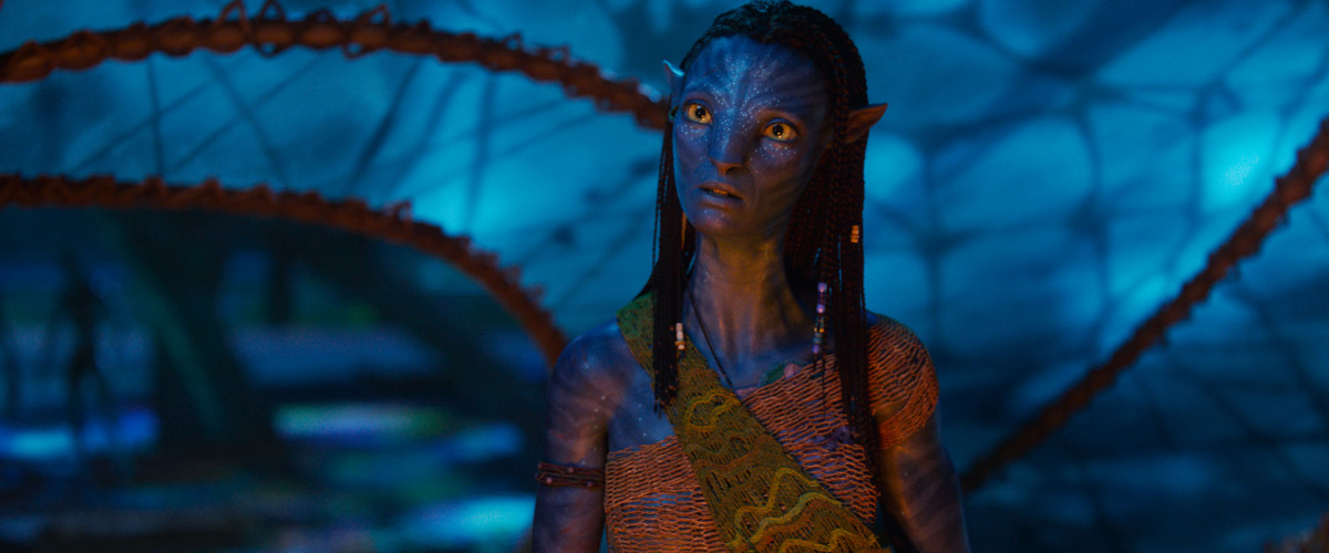 Neytiri (Zoe Saldaña) in Avatar: Fire and Ash