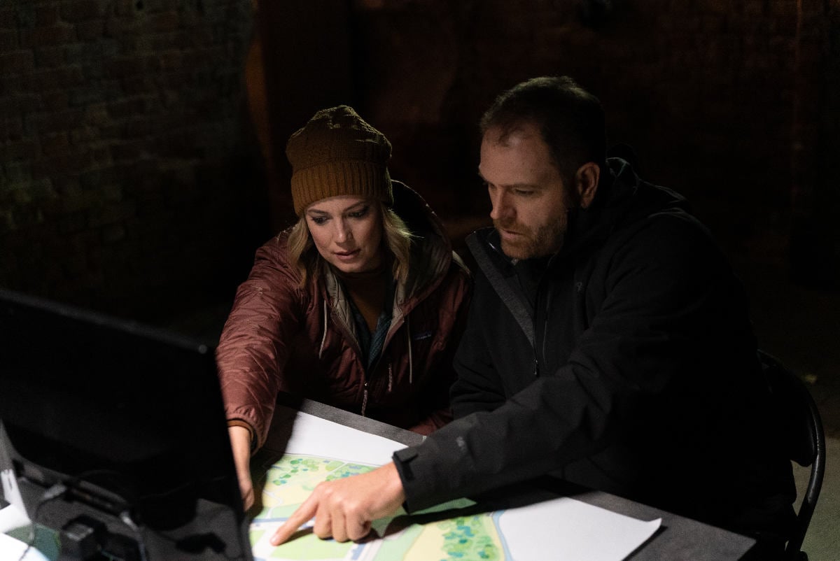 Josh Gates and Heather Amaro