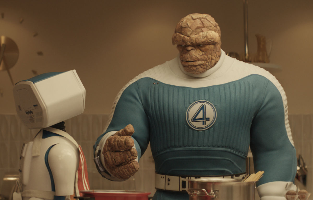 H.E.R.B.I.E and Ebon Moss-Bachrach as Ben Grimm/The Thing