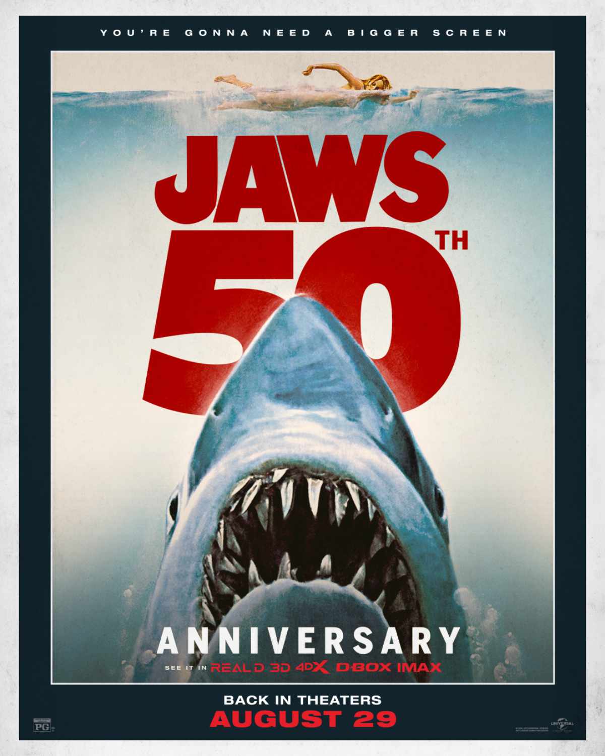 Jaws 50th anniversary poster