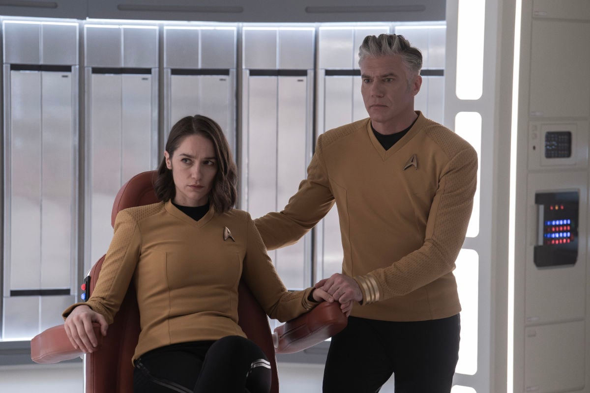 Melanie Scrofano as Batel and Anson Mount as Capt. Pike