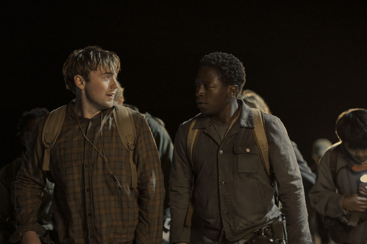 Cooper Hoffman as Garraty and David Jonsson as McVries