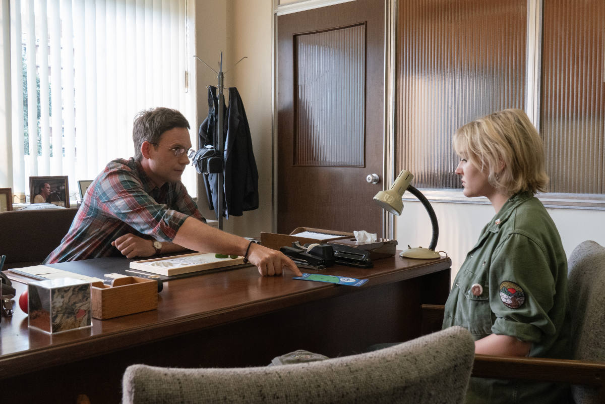 Patrick J. Adams as Mr. Turner and Alyvia Alyn Lind as Leila