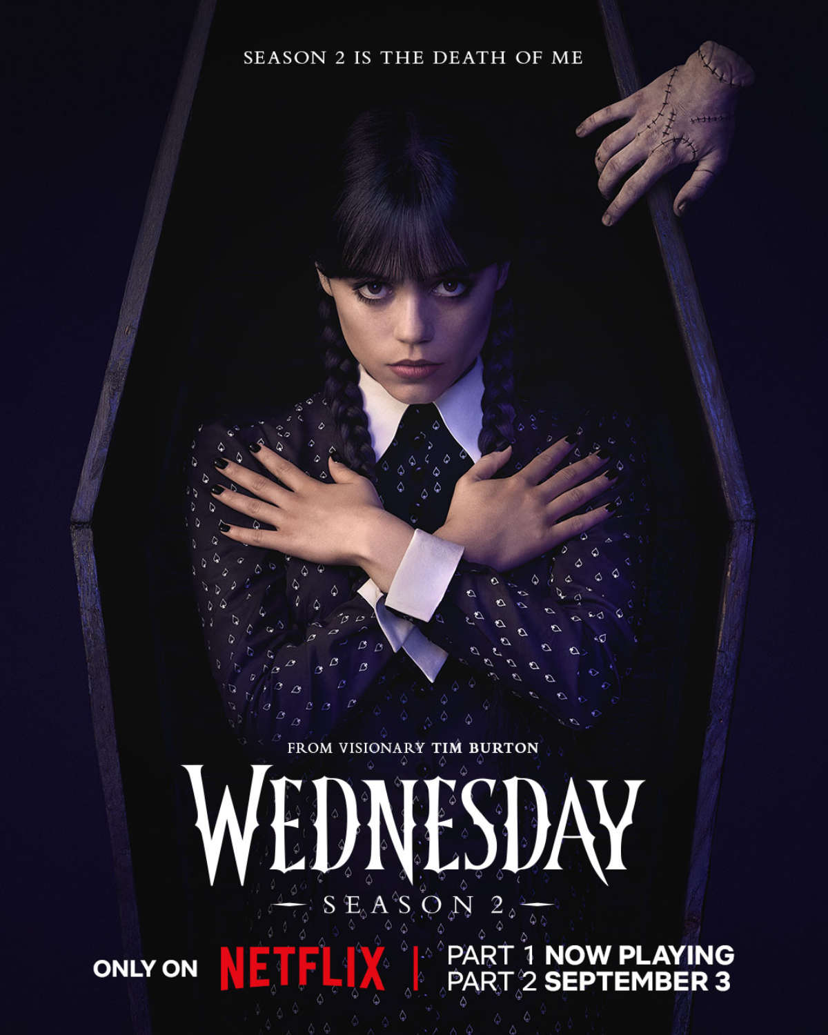 Wednesday Season 2 Part 2 key art