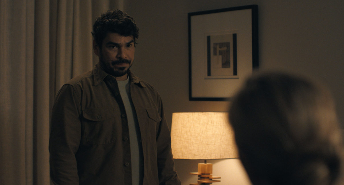 Raúl Castillo as Miguel Moreales and Mary Elizabeth Winstead as Caitlin Morales