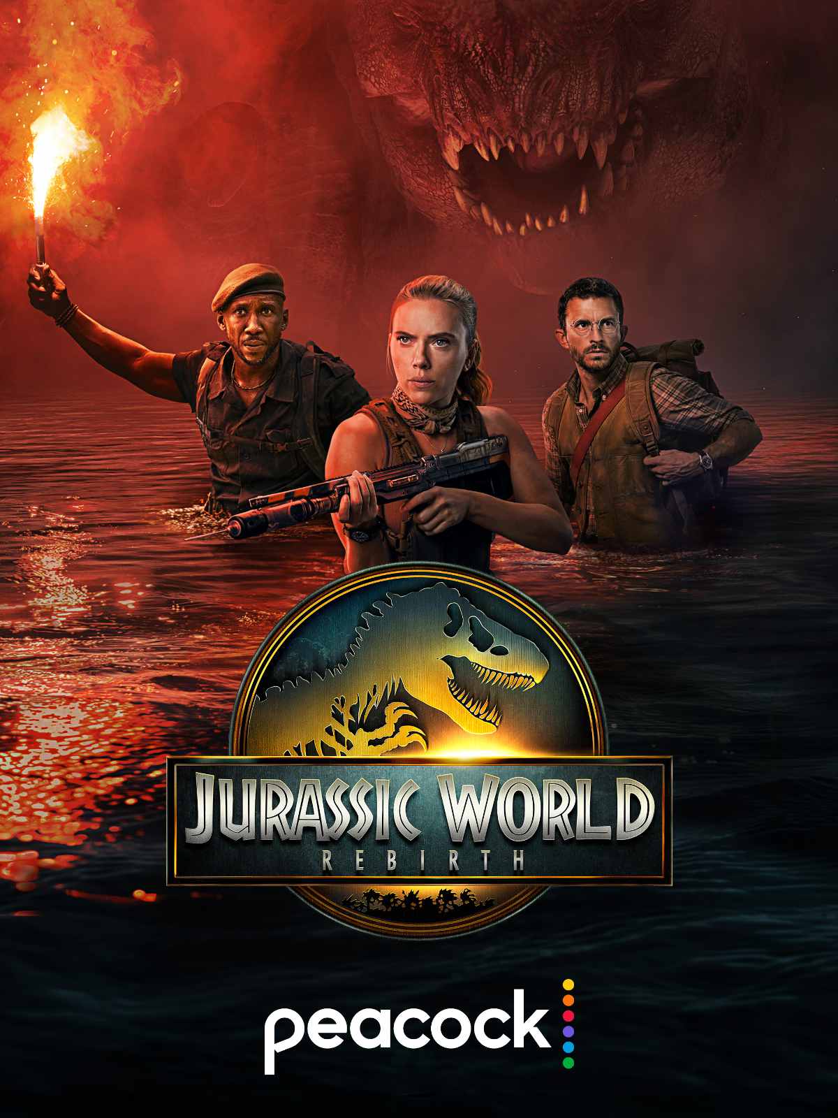 Jurassic World Rebirth Peacock poster