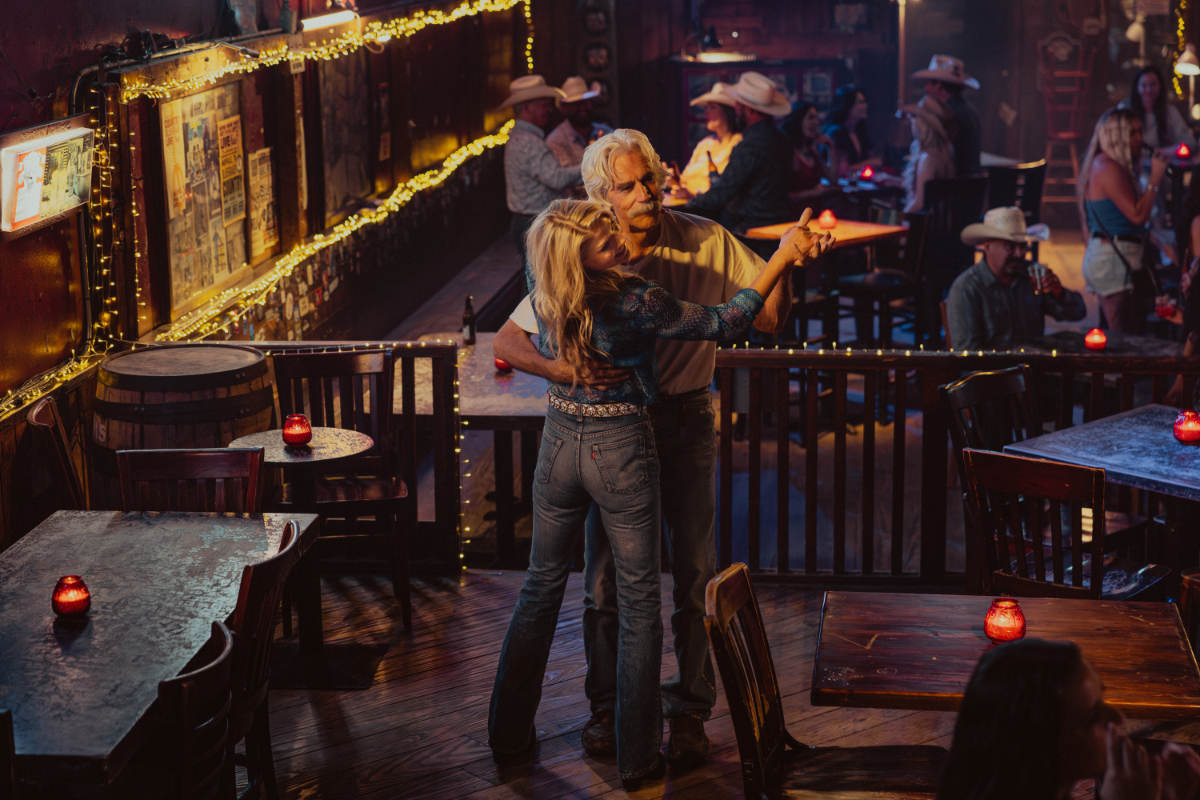Ali Larter as Angela Norris and Sam Elliott as T.L.