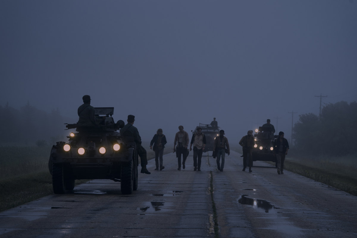 Charlie Plummer as Barkovitch, Garrett Wareing as Stebbins, Cooper Hoffman as Garraty, David Jonsson as McVries, Tut Nyuot as Baker, and Joshua Odjick as Parker