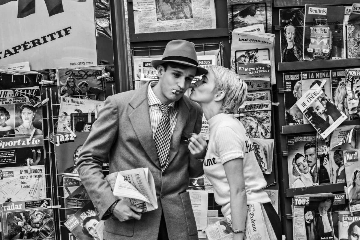 Aubry Dullin as Jean-paul Belmondo and Zoey Deutch as Jean Seberg