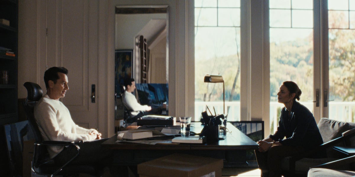 Matthew Rhys as Nile Jarvis and Claire Danes as Aggie Wiggs