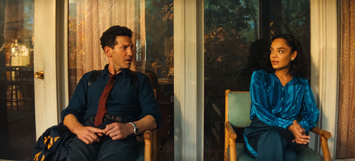 Jon Bernthal as Detective Jack Harper and Tessa Thompson as Anna