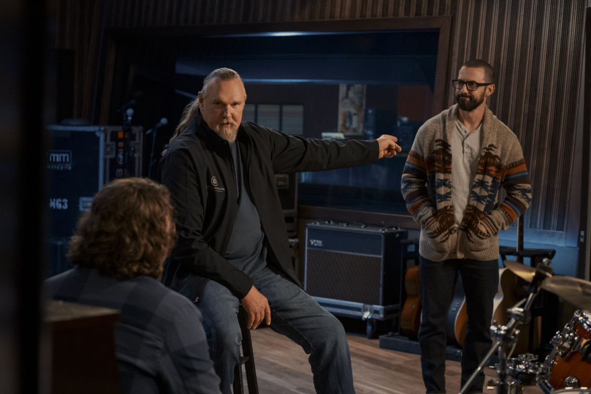 John Michael Finley as Bart, Trace Adkins as Brickell, and Milo Ventimiglia as Tim