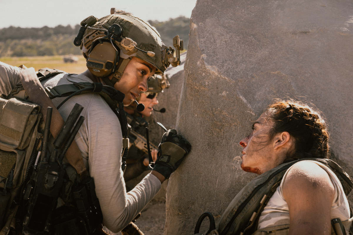 Zoe Saldana as Joe and Genesis Rodriguez as Josie Carrillo