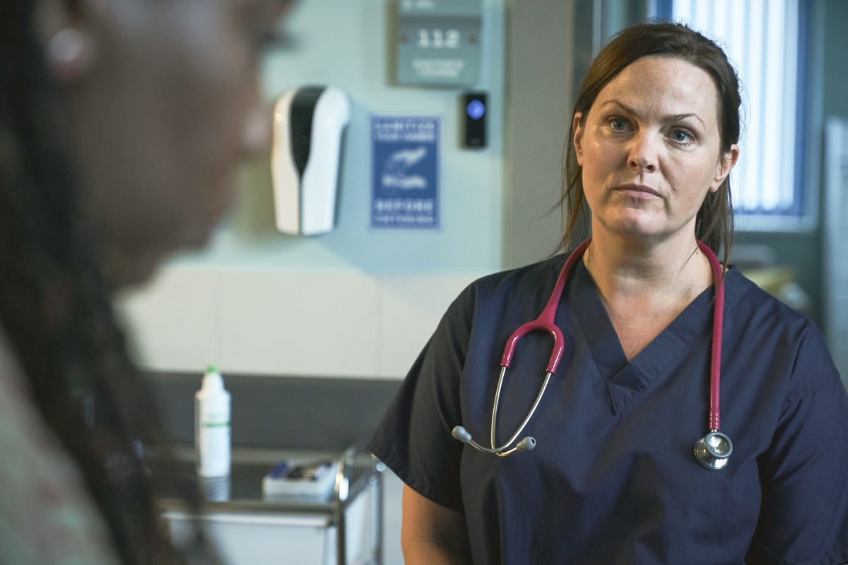 Lucy Harding (CIZZY AKUDOLU) and Dr Liz Burgess (JO JOYNER)