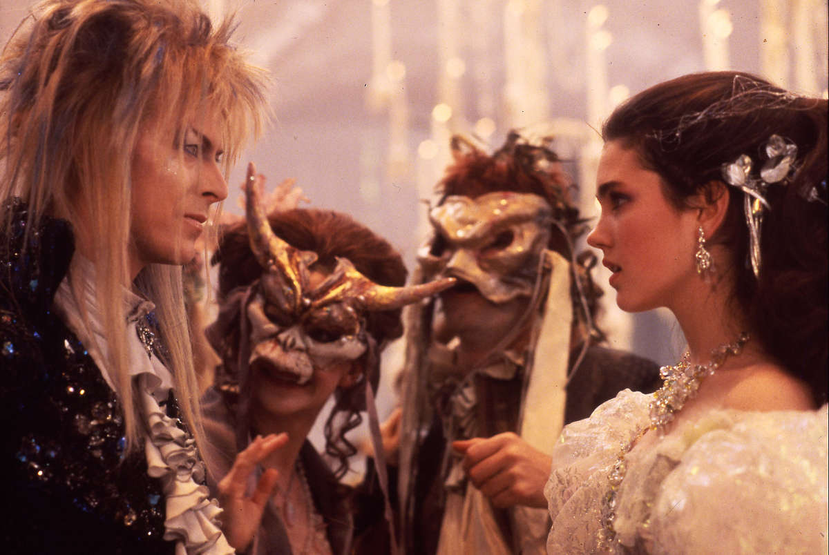 David Bowie as The Goblin King and Jennifer Connelly as Sarah