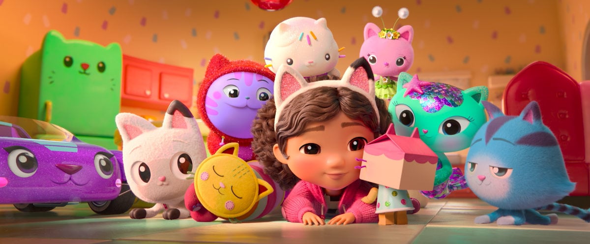 Carlita (Carla Tassara), Refrigerator (Fortune Feimster), Pandy Paws (Logan Bailey), Pillow Cat (Sainty Nelsen), Daniel James ‘DJ’ Catnip (Eduardo Franco), Cakey Cat (Juliet Donenfeld), Gabby (Laila Lockhart Kraner), Kitty Fairy (Tara Strong), Baby Box Cat (Maggie Lowe), MerCat (Secunda Wood) and CatRat (Donovan Patton)