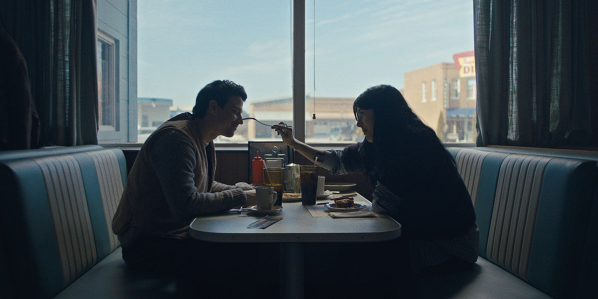 Adam DiMarco as Nicky Cunningham, Camila Morrone as Rachel Harkin