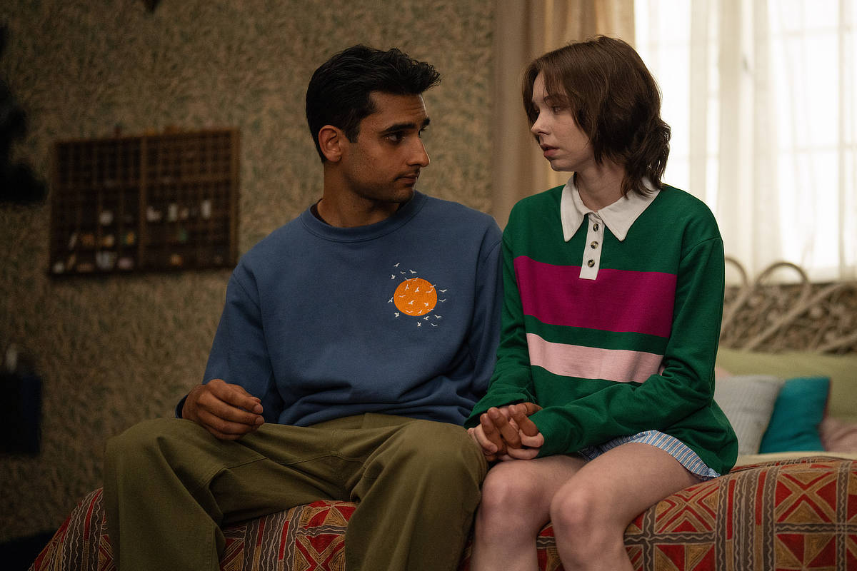 Zain Iqbal as Ravi Singh and Emma Myers as Pip Fitz-Amobi