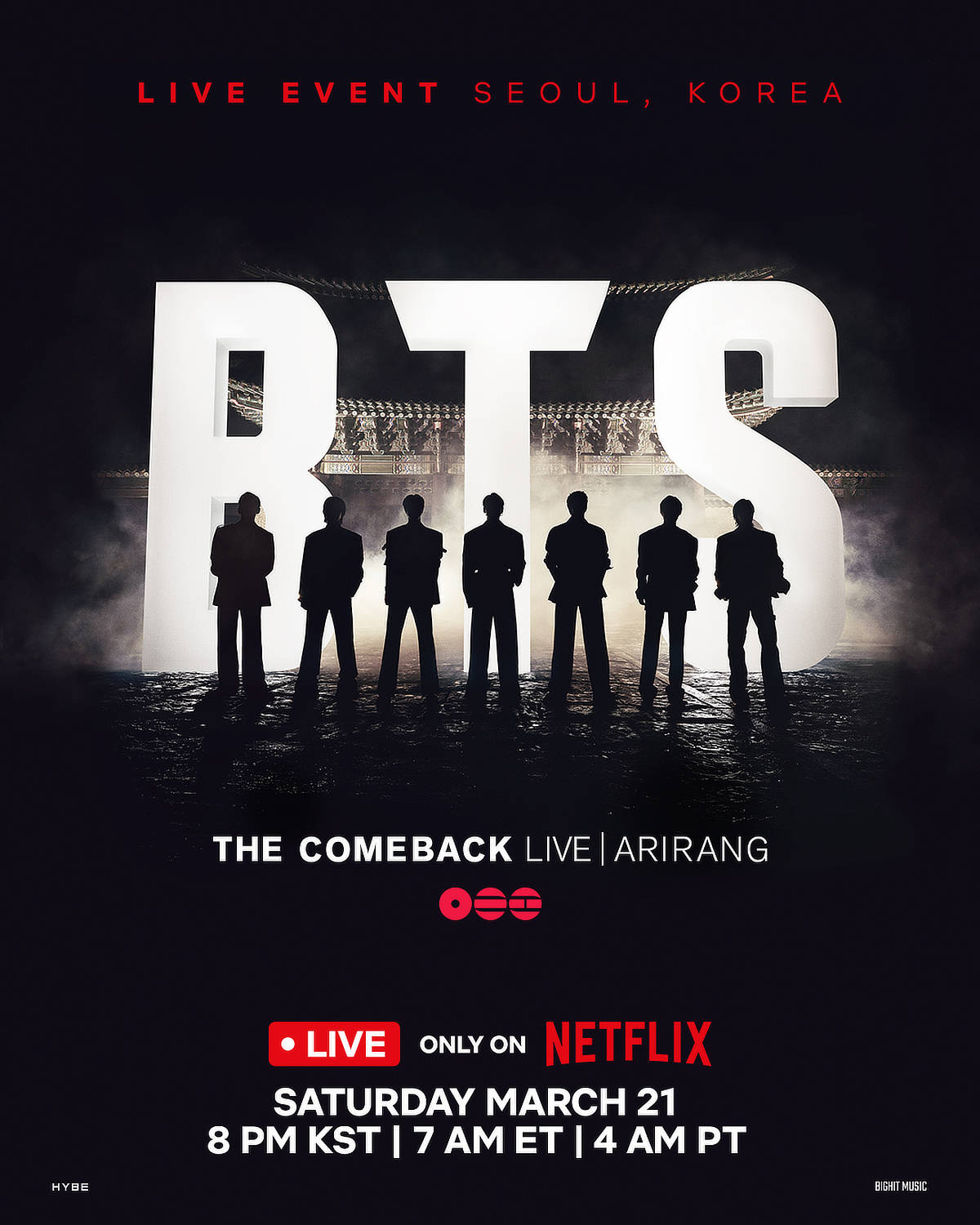 BTS The Comeback Live | Arirang key art