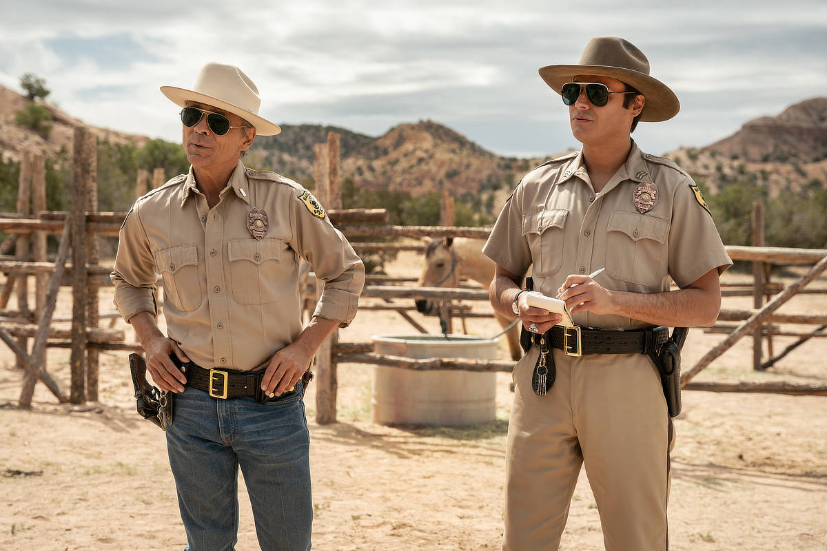 Zahn McClarnon as Joe Leaphorn and Kiowa Gordon as Jim Chee