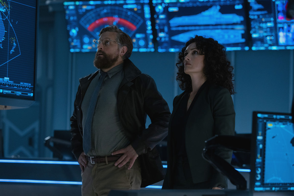 Joe Tippett and Mirelly Taylor