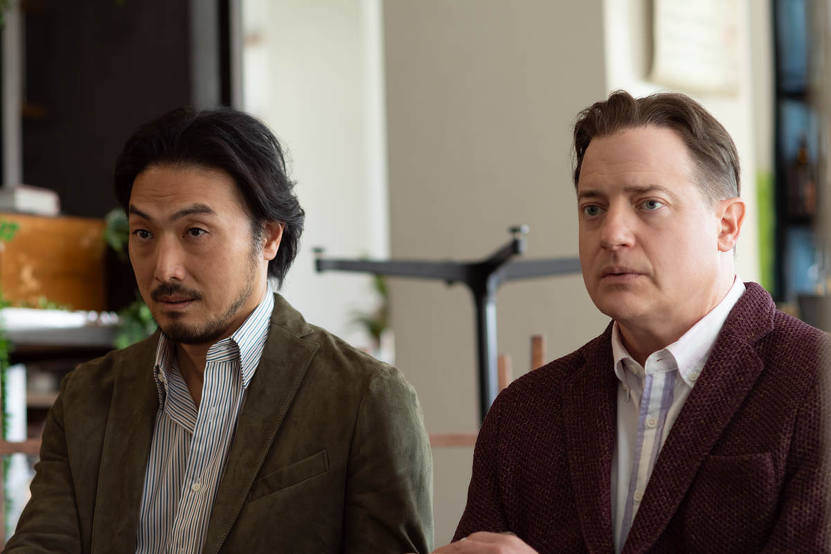 Brendan Fraser as Phillip Vanderploeg and Takehiro Hira as Shinji