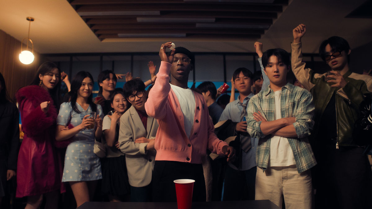 Han Bi Ryu as Eunice Kang, Sunny Oh as Mihee, Sule Thelwell as Marius, Minyeong Choi as Dae Heon Kim