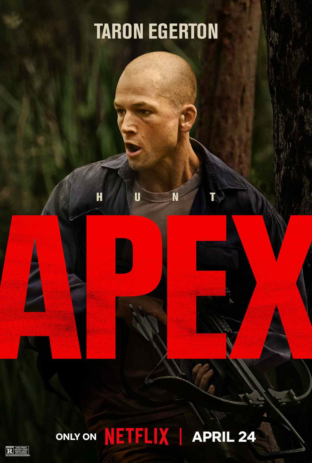 Taron Egerton poster in which he is bald