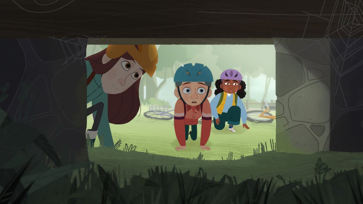 Dana (voiced by Billie Boullet), Charlie (voiced by Billy Jenkins) and Harper (voiced by Luciana Akpobaro) in My Brother the Minotaur