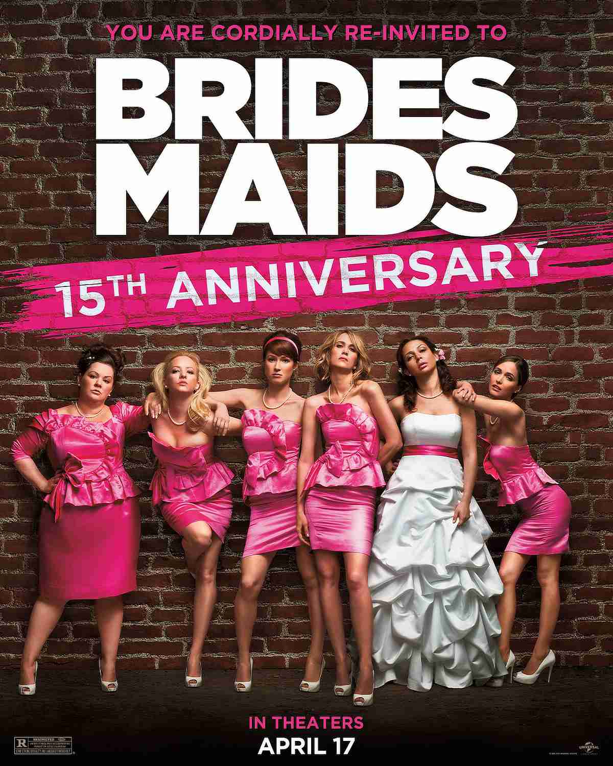 Bridesmaids poster for 15th anniversary
