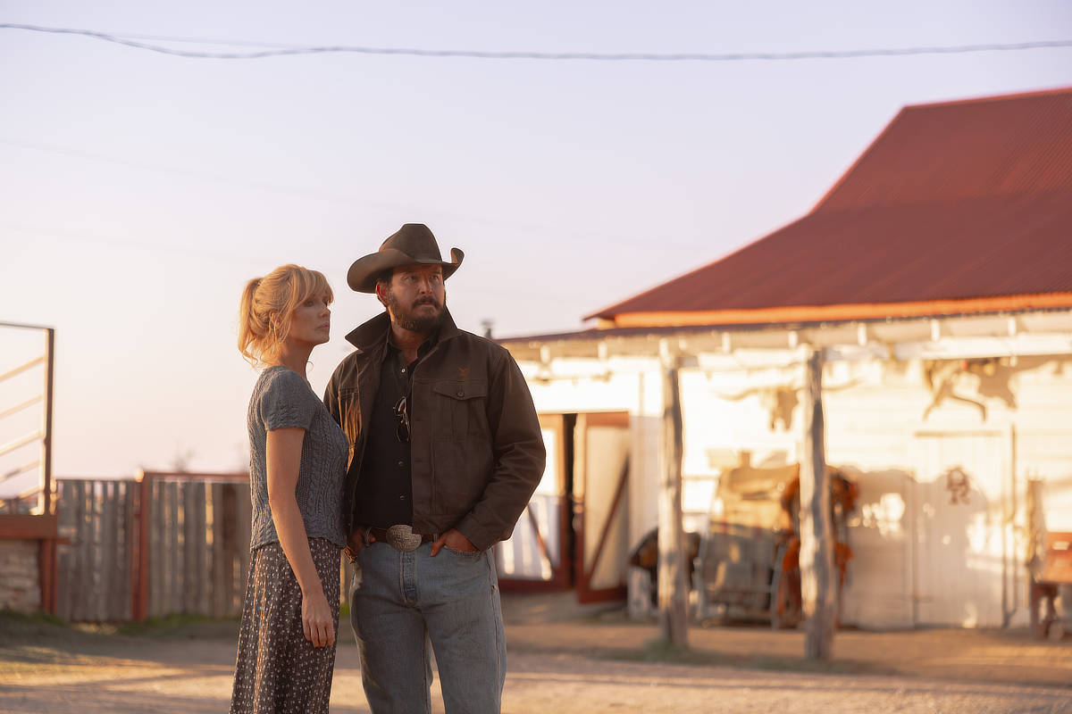 Kelly Reilly as Beth Dutton and Cole Hauser as Rip Wheeler