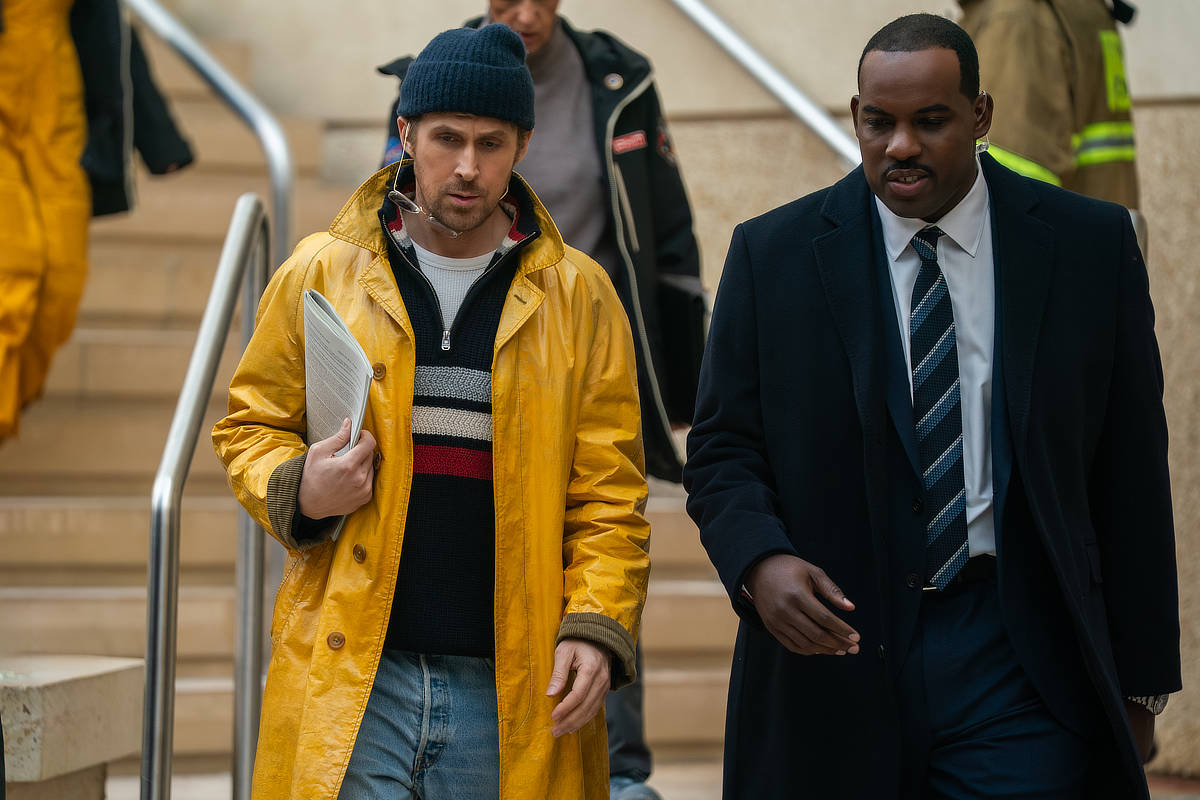 Ryan Gosling as Ryland Grace and Lionel Boyce as Carl